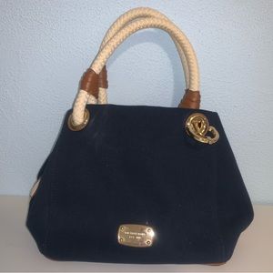 Navy blue Michael kohrs nautical anchor bag